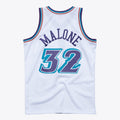 Utah Jazz Karl Malone 1996 Hardwood Classics Swingman Jersey By Mitchell & Ness - White