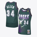 Milwaukee Bucks Ray Allen 1996 Hardwood Classics Alternate Swingman Jersey By Mitchell & Ness - Dark Green