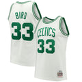 Mitchell & Ness Larry Bird White Boston Celtics 1985-86 Hardwood Classics Swingman Jersey