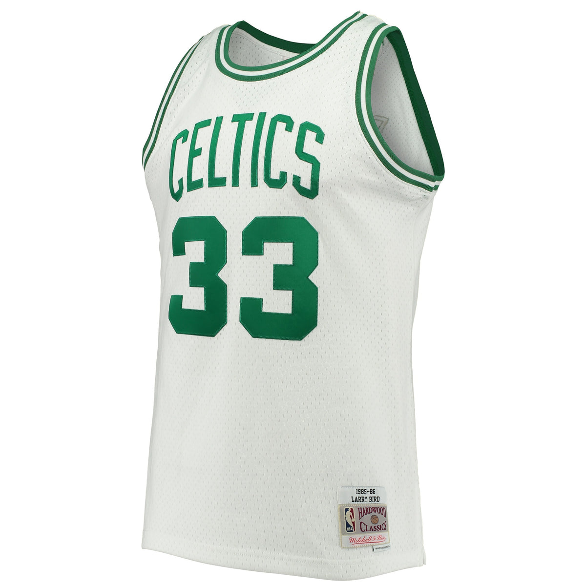 Mitchell & Ness Larry Bird Kelly Green Boston Celtics 1985-86 Hardwood Classics Swingman Jersey